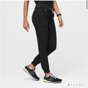 Figs Zamora jogger black scrub pants XS